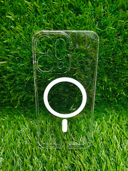 Oppo Reno 14 5G Anti Yellow Premium Quality Magsafe Crystal Clear Hard Plastic Back Cover Case - Royal Star