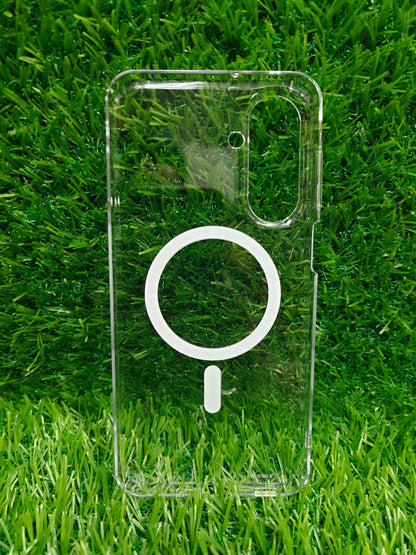 Samsung Galaxy A17 / M17 / F17 / A26 5G Anti Yellow Premium Quality Magsafe Crystal Clear Hard Plastic Back Cover Case - Royal Star