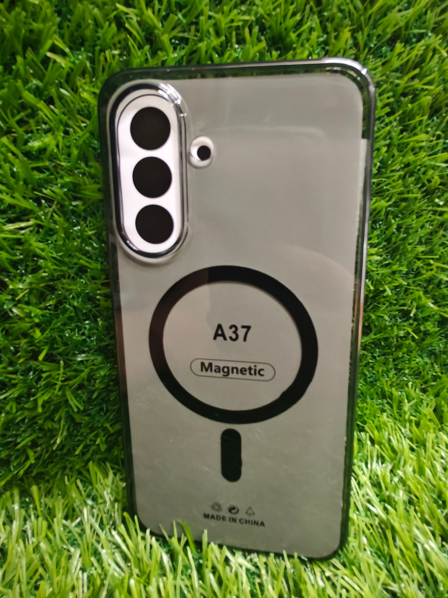 Samsung Galaxy A37 5G Anti Yellow Premium Quality Magsafe Crystal Clear Hard Plastic Back Cover Case - Royal Star