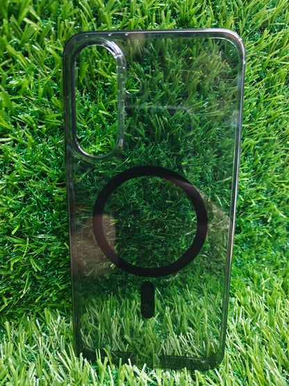 Samsung Galaxy A37 5G Anti Yellow Premium Quality Magsafe Crystal Clear Hard Plastic Back Cover Case - Royal Star