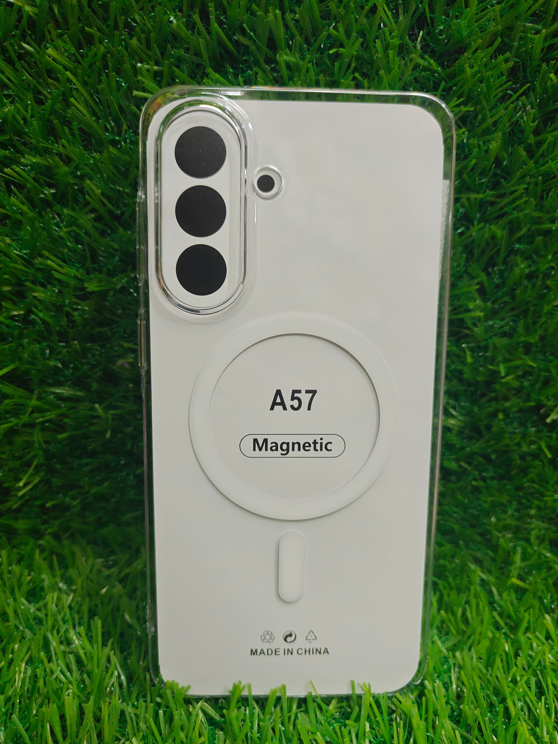 Samsung Galaxy A57 5G Anti Yellow Premium Quality Magsafe Crystal Clear Hard Plastic Back Cover Case - Royal Star