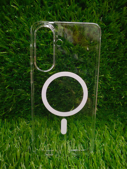 Samsung Galaxy A57 5G Anti Yellow Premium Quality Magsafe Crystal Clear Hard Plastic Back Cover Case - Royal Star