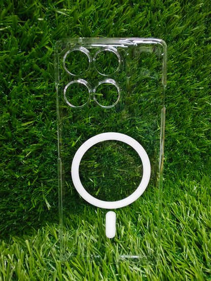 Motorola moto Edge 60 Pro 5G Anti Yellow Premium Quality Magsafe Crystal Clear Hard Plastic Back Cover Case