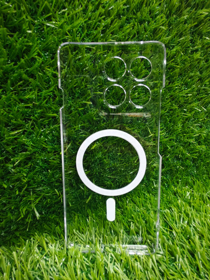 Motorola moto Edge 60 Pro 5G Anti Yellow Premium Quality Magsafe Crystal Clear Hard Plastic Back Cover Case