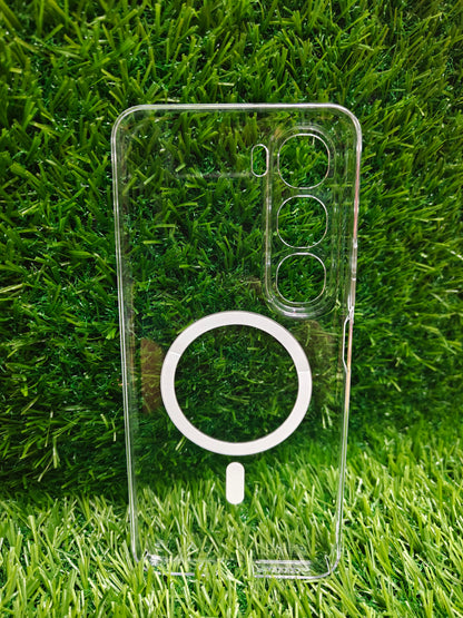 Vivo Y31 5G Anti Yellow Premium Quality Magsafe Crystal Clear Hard Plastic Back Cover Case - Royal Star