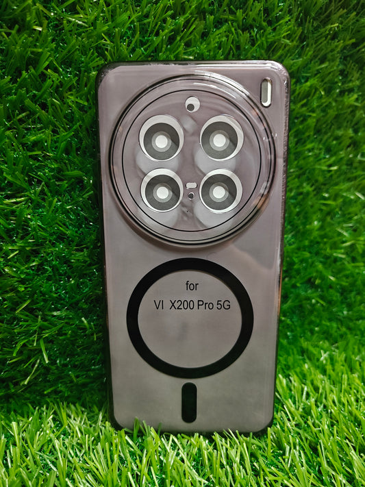 Vivo X200 Pro 5G Anti Yellow Premium Quality Magsafe Crystal Clear Hard Plastic Back Cover Case