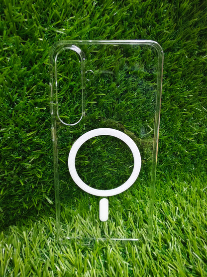 Samsung Galaxy S24 FE / S24FE 5G Anti Yellow Premium Quality Magsafe Crystal Clear Hard Plastic Back Cover Case