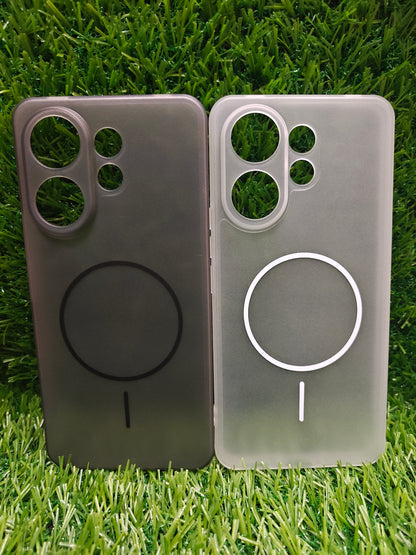 Vivo V60 / V60E / T4 Pro 5G Premium Quality Matte Silicon Soft Back Cover Case ( No Magsafe, Only Design )