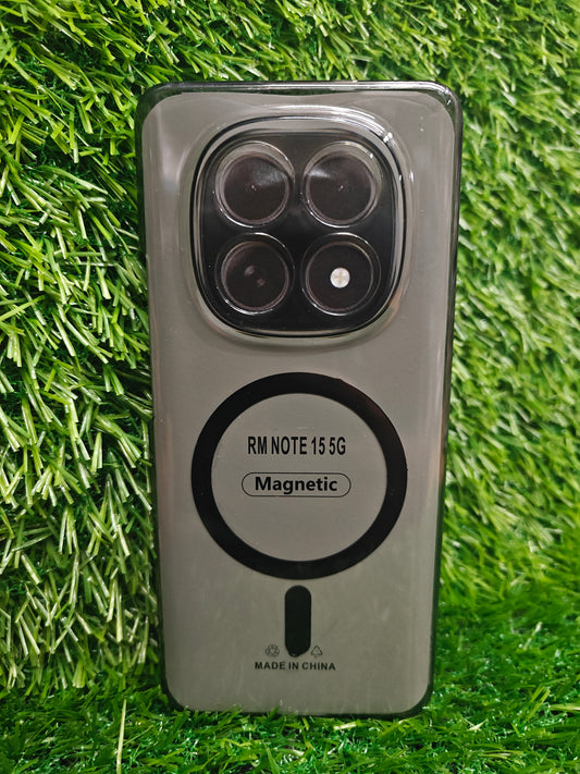 Xiaomi Redmi Note 15 5G Anti Yellow Premium Quality Magsafe Crystal Clear Hard Plastic Back Cover Case