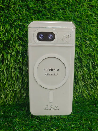 Google Pixel 8 5G Anti Yellow Premium Quality Magsafe Crystal Clear Hard Plastic Back Cover Case