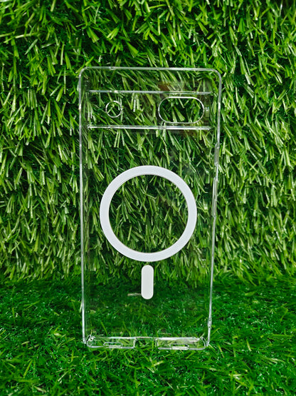 Google Pixel 6A 5G Anti Yellow Premium Quality Magsafe Crystal Clear Hard Plastic Back Cover Case