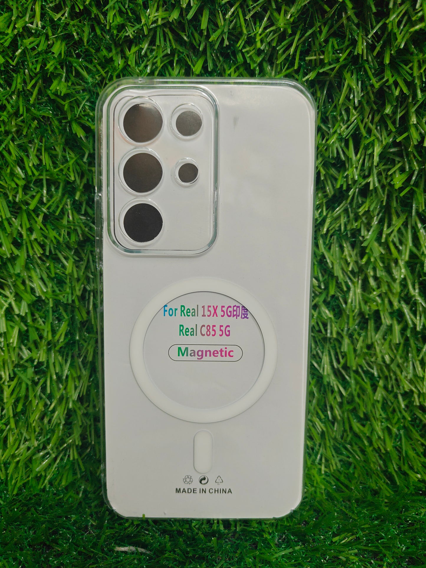 Realme 15x / Realme C85 / Realme Narzo 90x (5G) Anti Yellow Premium Quality Magsafe Crystal Clear Hard Plastic Back Cover Case