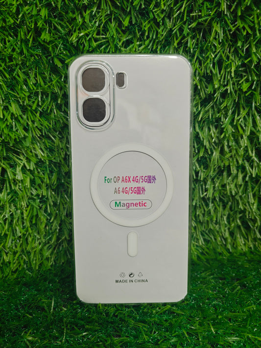 Oppo A6X 5G / Oppo K14X 5G Anti Yellow Premium Quality Magsafe Crystal Clear Hard Plastic Back Cover Case - Royal Star