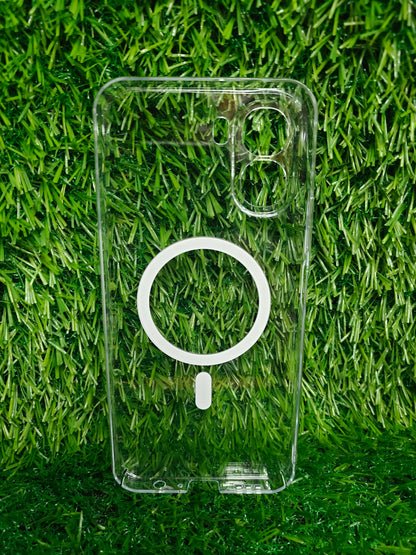 Oppo A6X 5G / Oppo K14X 5G Anti Yellow Premium Quality Magsafe Crystal Clear Hard Plastic Back Cover Case - Royal Star