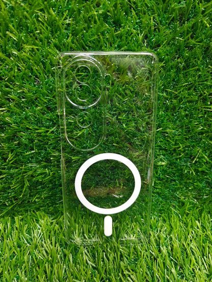 Vivo V40E / iQOO Z9s 5G Anti Yellow Premium Quality Magsafe Crystal Clear Hard Plastic Back Cover Case - Royal Star