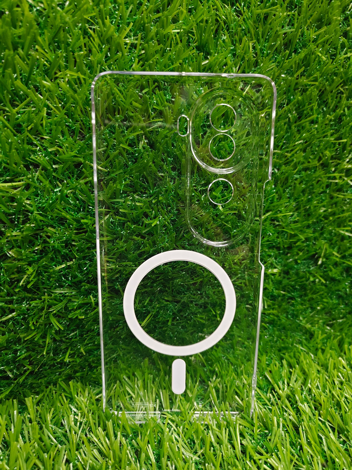 Vivo V40E / iQOO Z9s 5G Anti Yellow Premium Quality Magsafe Crystal Clear Hard Plastic Back Cover Case - Royal Star