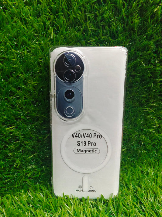 Vivo V40 / V40 Pro / T3 Ultra 5G Anti Yellow Premium Quality Magsafe Crystal Clear Hard Plastic Back Cover Case - Royal Star