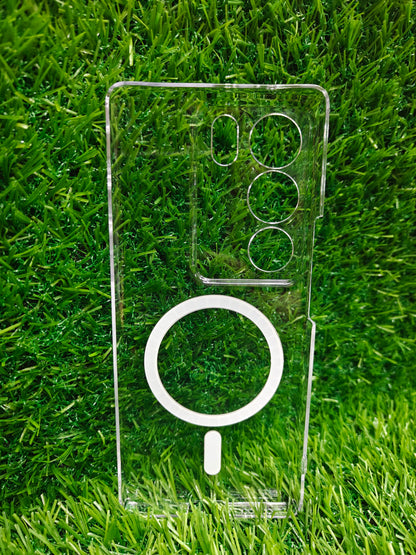 Vivo V29 / Vivo V29 Pro 5G Anti Yellow Premium Quality Magsafe Crystal Clear Hard Plastic Back Cover Case - Royal Star