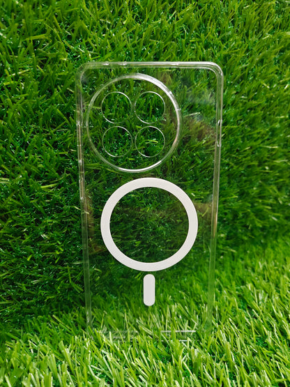 OnePlus 13R 5G Anti Yellow Premium Quality Magsafe Crystal Clear Hard Plastic Back Cover Case - Royal Star