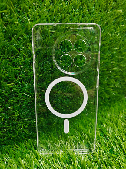 OnePlus 13R 5G Anti Yellow Premium Quality Magsafe Crystal Clear Hard Plastic Back Cover Case - Royal Star