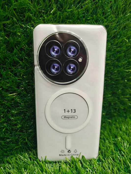 OnePlus 13 5G Anti Yellow Premium Quality Magsafe Crystal Clear Hard Plastic Back Cover Case - Royal Star