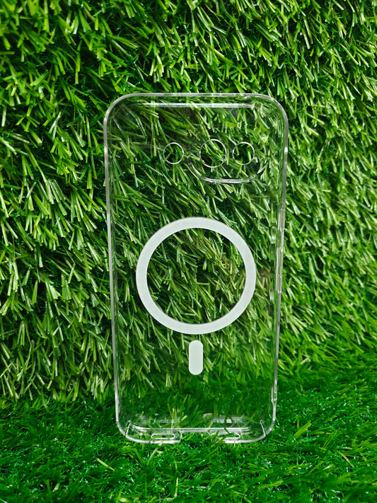 Google Pixel 10A 5G Anti Yellow Premium Quality Magsafe Crystal Clear Hard Plastic Back Cover Case