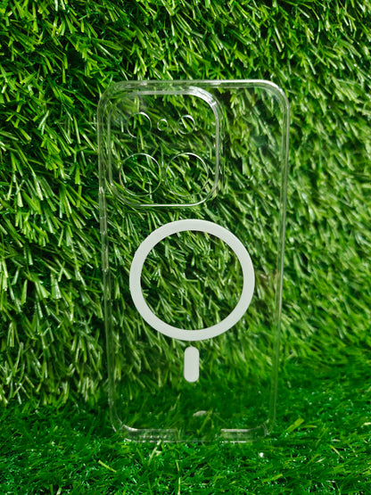 Realme 16 Pro 5G Anti Yellow Premium Quality Magsafe Crystal Clear Hard Plastic Back Cover Case