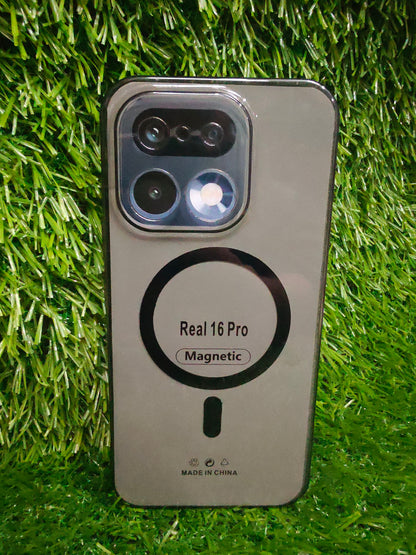 Realme 16 Pro 5G Anti Yellow Premium Quality Magsafe Crystal Clear Hard Plastic Back Cover Case