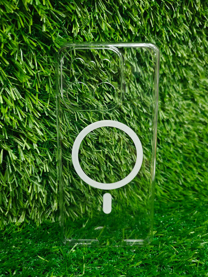 Realme 16 Pro Plus 5G Anti Yellow Premium Quality Magsafe Crystal Clear Hard Plastic Back Cover Case