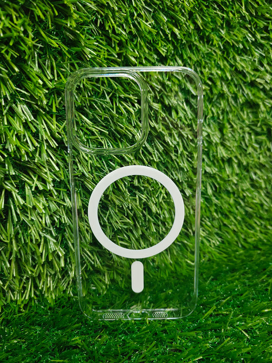 Apple iPhone 13 Pro Anti Yellow Premium Quality Magsafe Crystal Clear Hard Plastic Back Cover Case