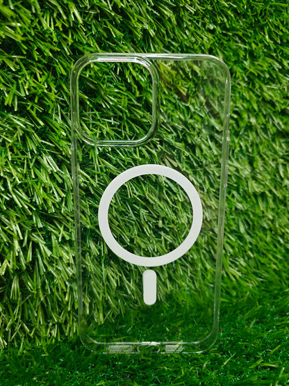 Apple iPhone 13 Pro Max Anti Yellow Premium Quality Magsafe Crystal Clear Hard Plastic Back Cover Case