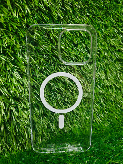 Apple iPhone 13 Pro Max Anti Yellow Premium Quality Magsafe Crystal Clear Hard Plastic Back Cover Case