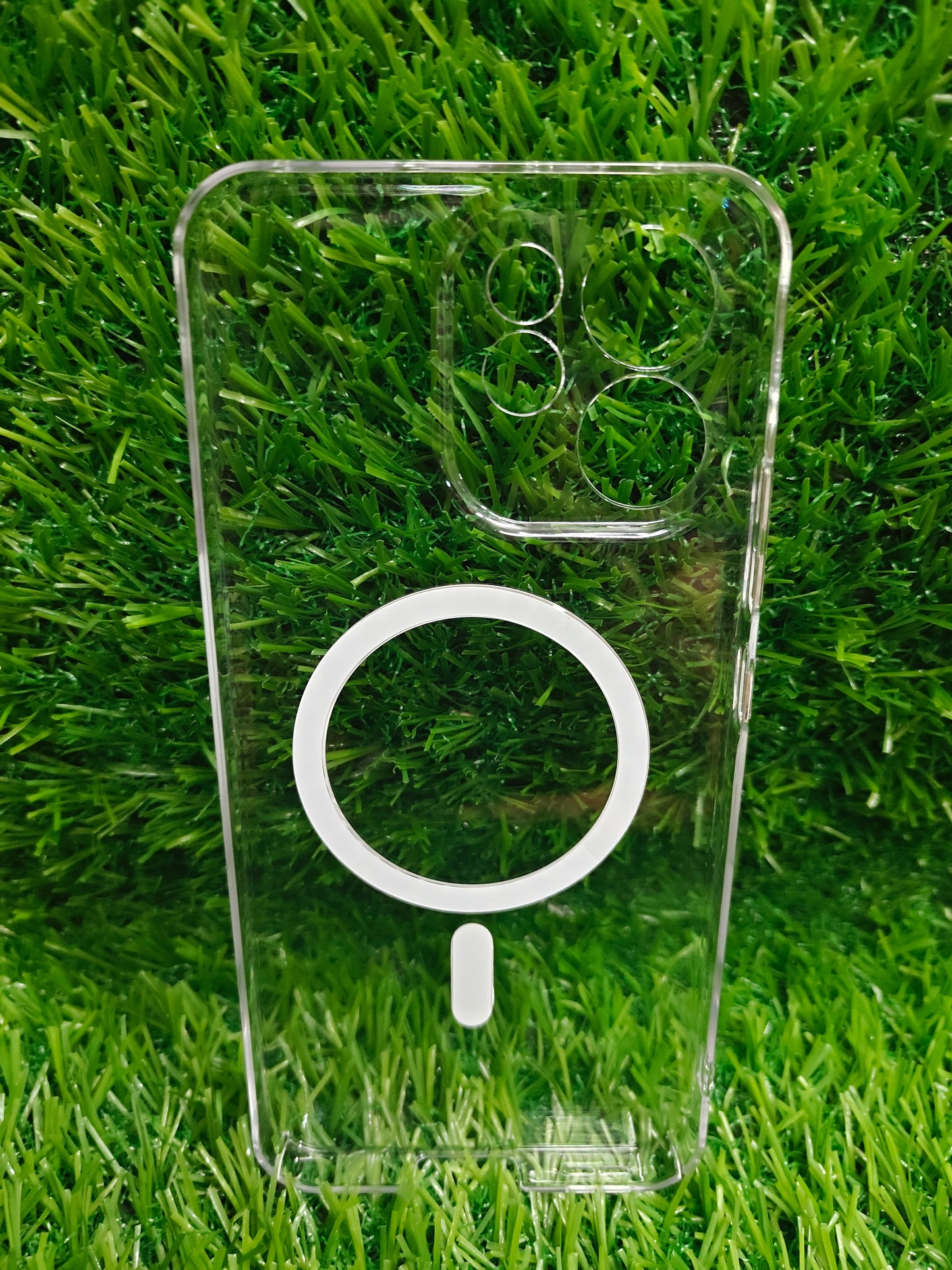 Oppo Reno 15C 5G Anti Yellow Premium Quality Magsafe Crystal Clear Hard Plastic Back Cover Case