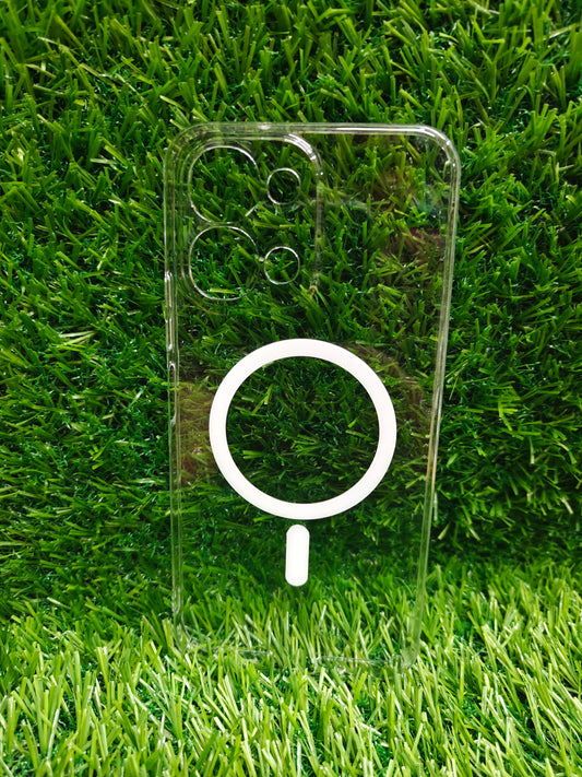 Vivo T5x 5G / Y51 Pro 5G / iQOO Z11x 5G Anti Yellow Premium Quality Magsafe Crystal Clear Hard Plastic Back Cover Case