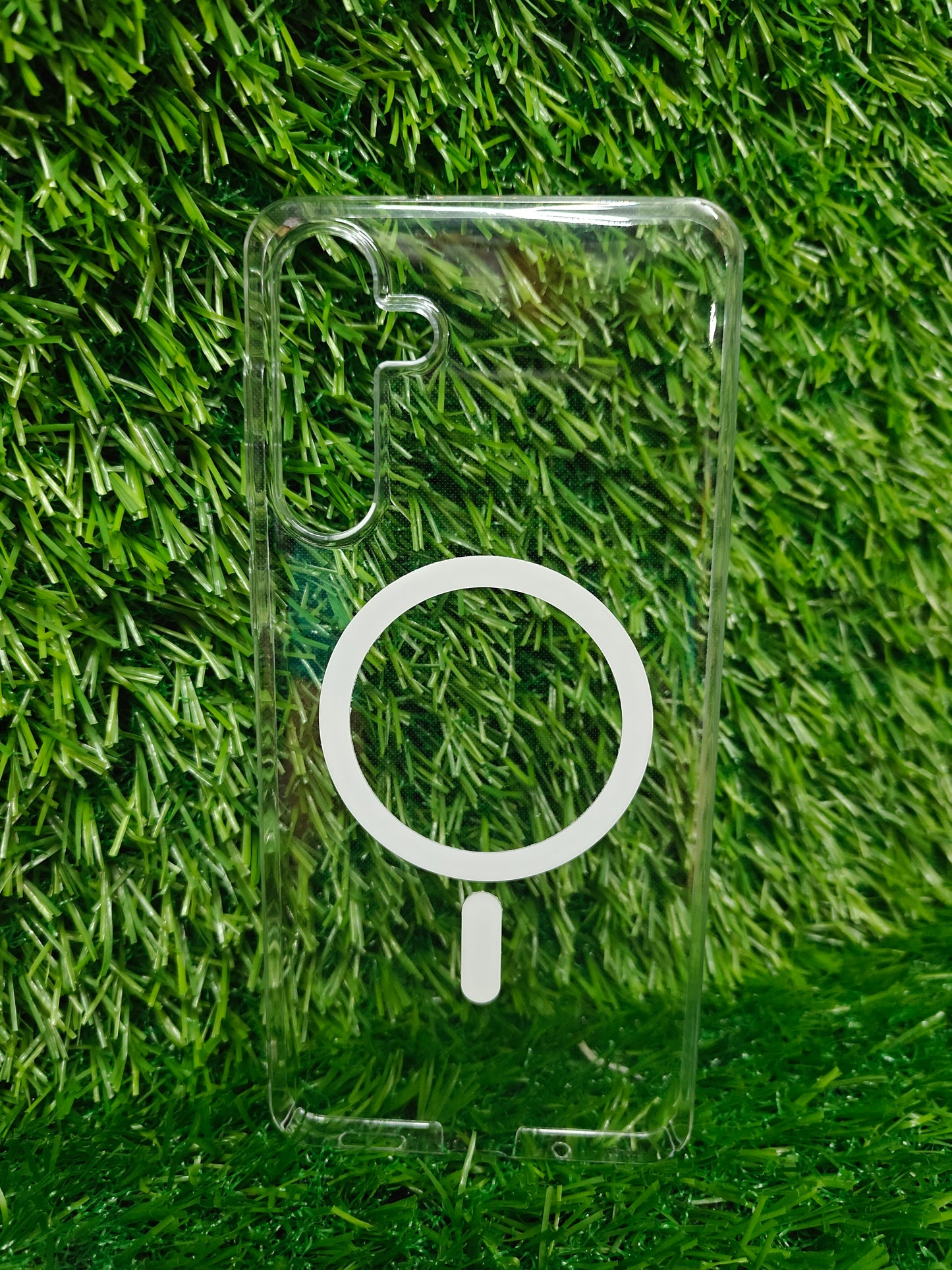 Samsung Galaxy M55 / F55 5G Anti Yellow Premium Quality Magsafe Crystal Clear Hard Plastic Back Cover Case