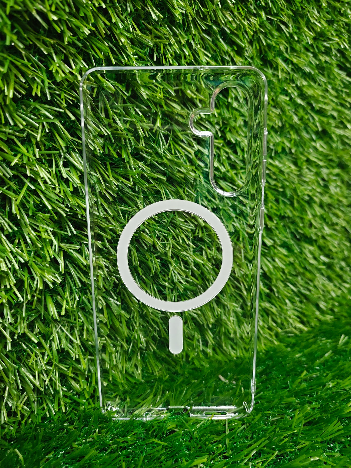 Samsung Galaxy M55 / F55 5G Anti Yellow Premium Quality Magsafe Crystal Clear Hard Plastic Back Cover Case