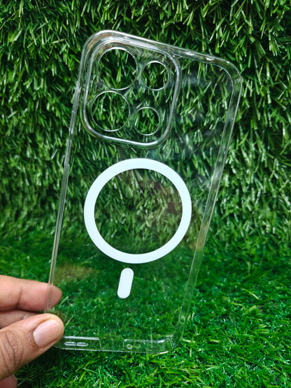 OnePlus Nord 6 / Nord6 5G Anti Yellow Premium Quality Magsafe Crystal Clear Hard Plastic Back Cover Case