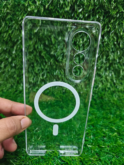 Tecno Pova Curve 5G Anti Yellow Premium Quality Magsafe Crystal Clear Hard Plastic Back Cover Case