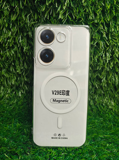 Anti Yellow Back Cover for Vivo V29E 5G | Clear Case No Yellowing | Magsafe