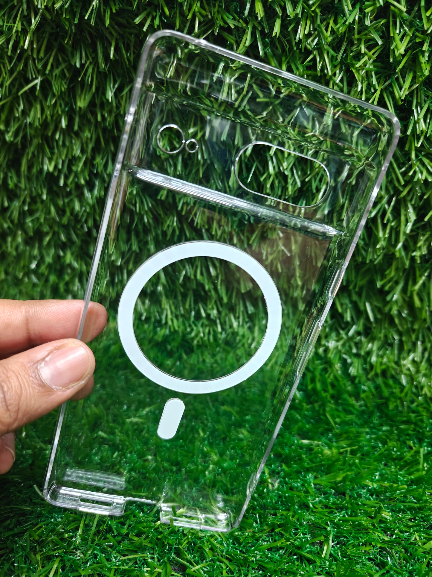 Google Pixel 7 5G Anti Yellow Premium Magsafe Crystal Clear Hard Plastic Back Cover Case