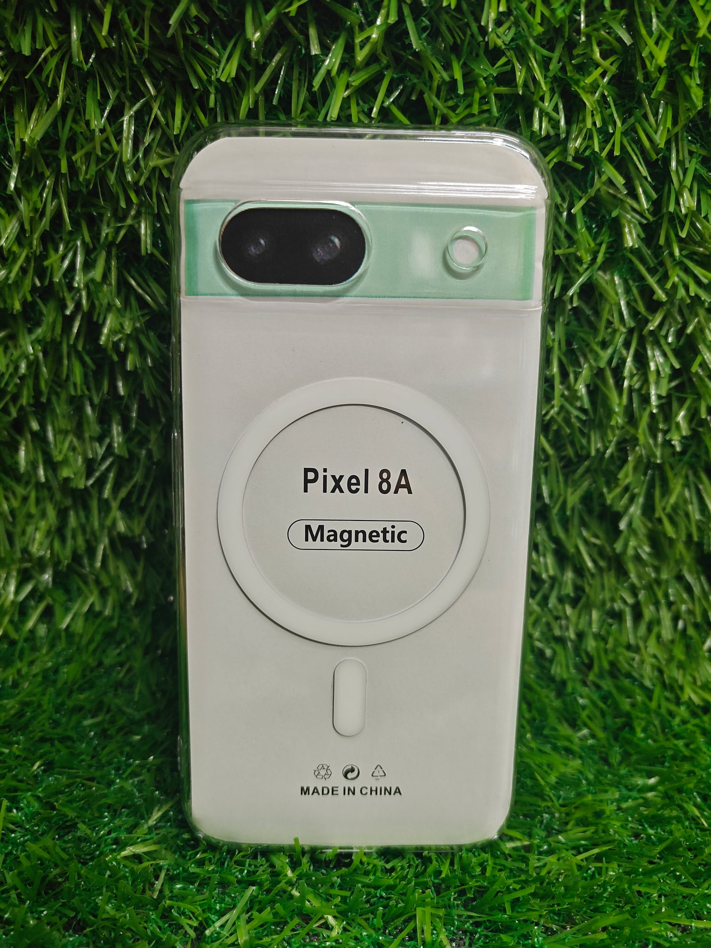 Google Pixel 8A 5G Anti Yellow Premium Magsafe Crystal Clear Hard Plastic Back Cover Case