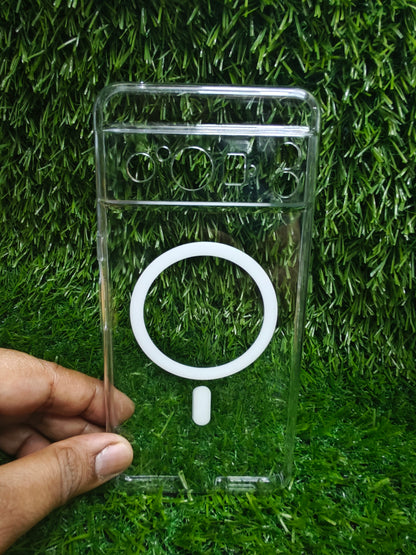 Google Pixel 8 Pro 5G Anti Yellow Premium Magsafe Crystal Clear Hard Plastic Back Cover Case