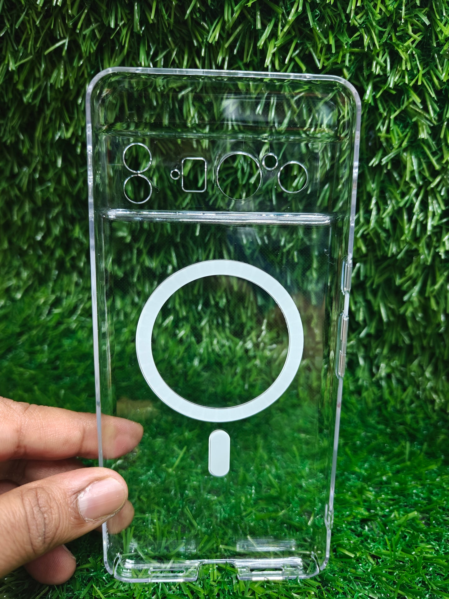 Google Pixel 8 Pro 5G Anti Yellow Premium Magsafe Crystal Clear Hard Plastic Back Cover Case