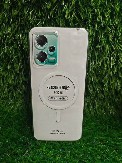 Xiaomi Redmi Note 12 5G / Poco X5 5G Anti Yellow Premium Magsafe Crystal Clear Hard Plastic Back Cover Case