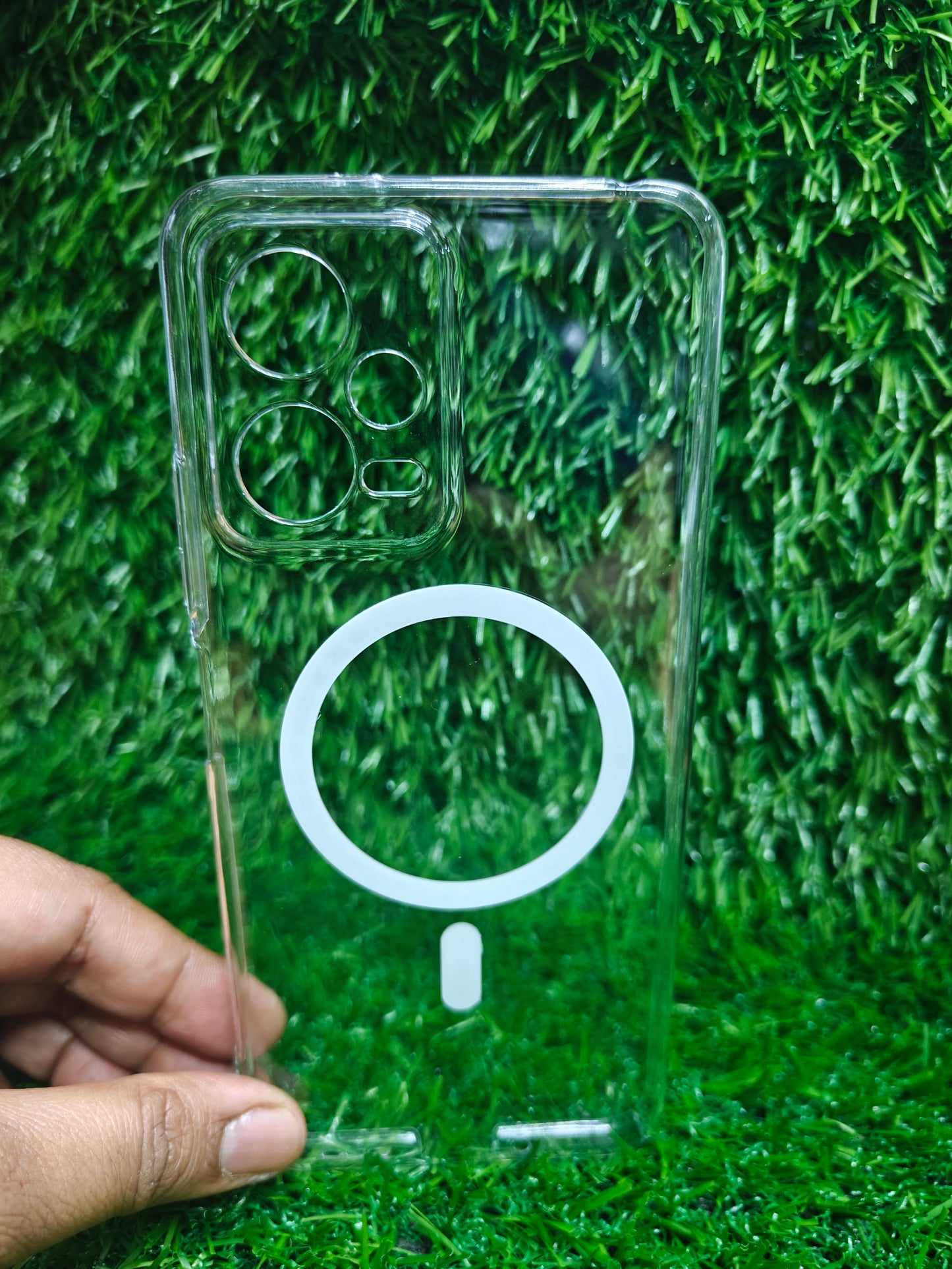 Xiaomi Redmi Note 12 5G / Poco X5 5G Anti Yellow Premium Magsafe Crystal Clear Hard Plastic Back Cover Case