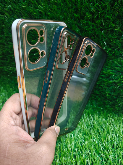 Oppo Reno 7 Pro 5G Premium Quality Transparent + Side Chrome Soft Silicon Back Cover Case