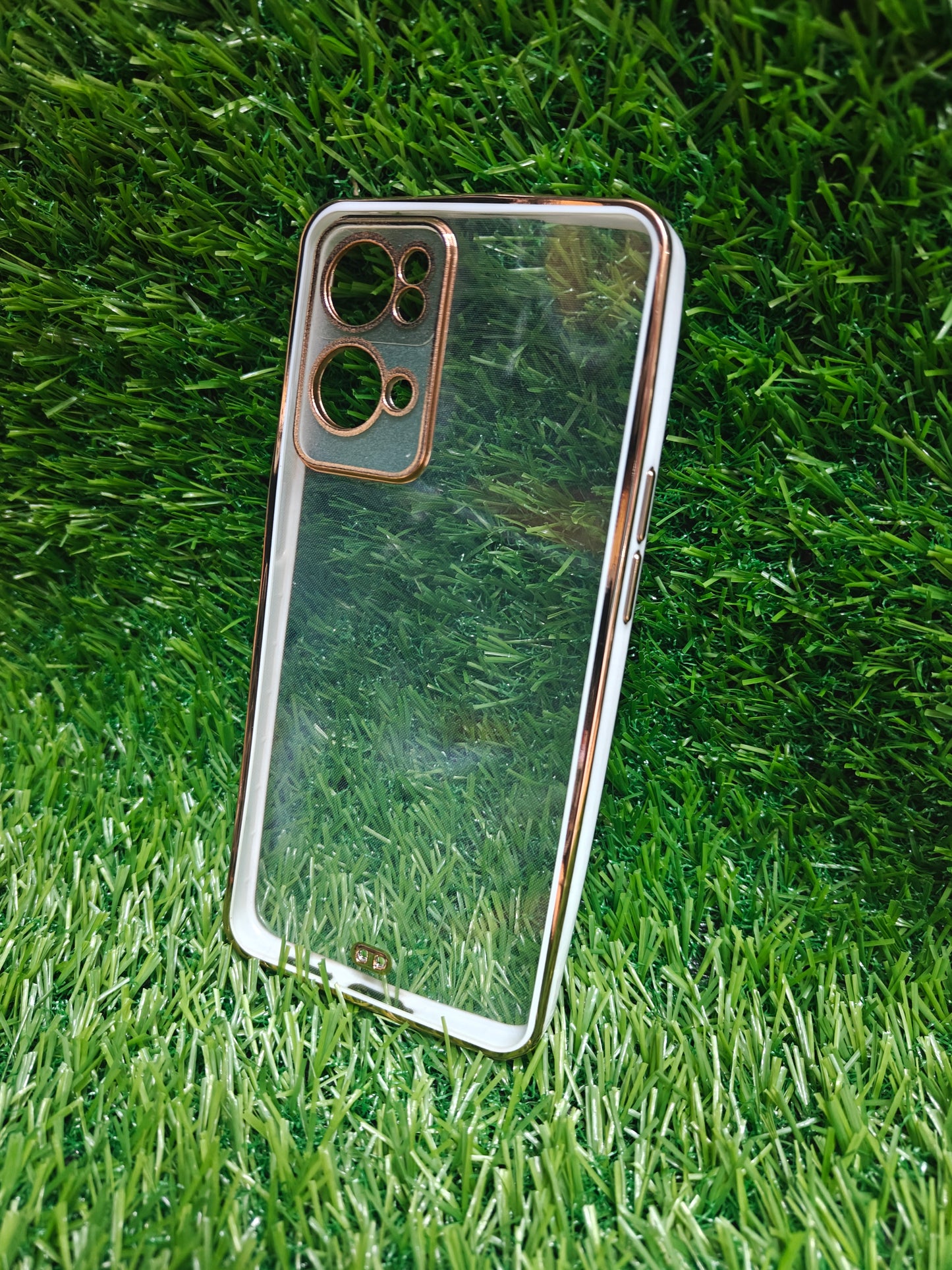 Oppo Reno 7 Pro 5G Premium Quality Transparent + Side Chrome Soft Silicon Back Cover Case