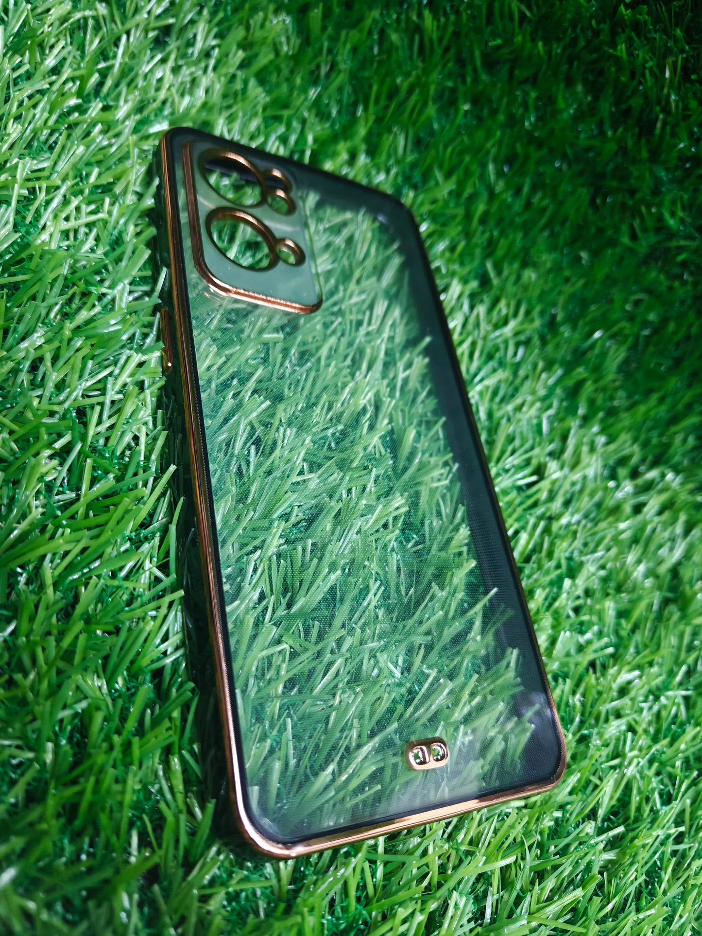 Oppo Reno 7 Pro 5G Premium Quality Transparent + Side Chrome Soft Silicon Back Cover Case