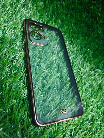Oppo Reno 7 Pro 5G Premium Quality Transparent + Side Chrome Soft Silicon Back Cover Case