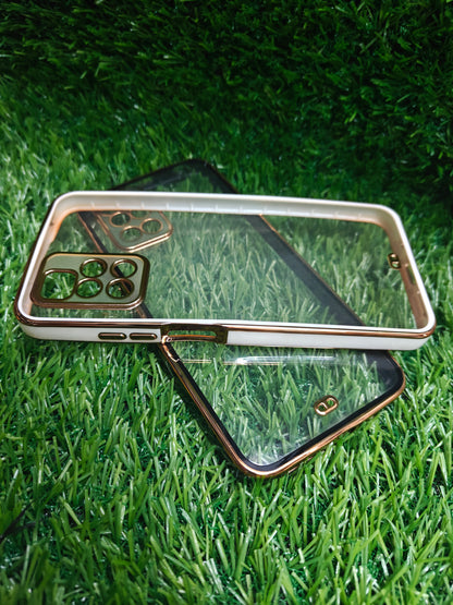 Xiaomi Redmi 10 Prime Premium Quality Transparent + Side Chrome Soft Silicon Back Cover Case